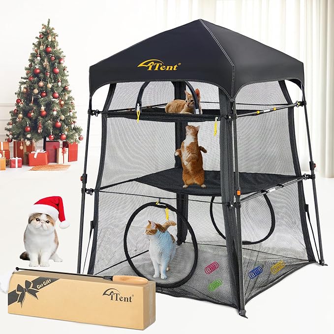 Automatic Pop-Up Cat Enclosure|3-Tier Cat Tent|Cat Cage|Outdoor Catio - Image 8