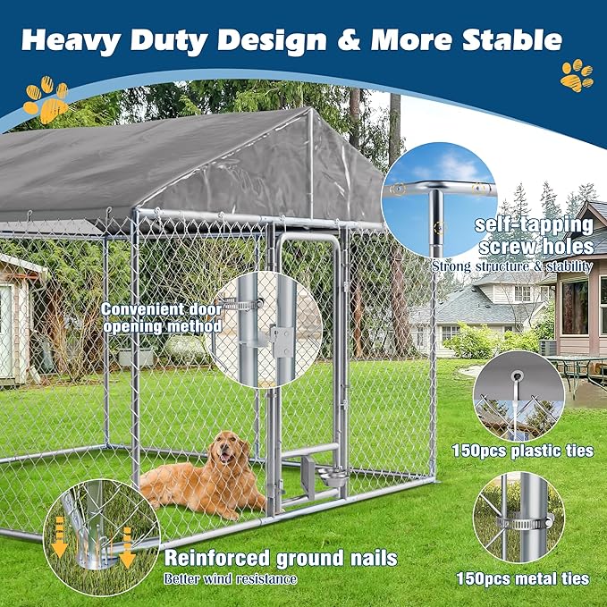 10×10×7 FT Outdoor Dog Kennel - Image 6