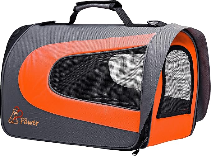 Pawer 18” x 11”x 11” Soft-Sided Foldable Airline Approved Pet Carrier - Image 4