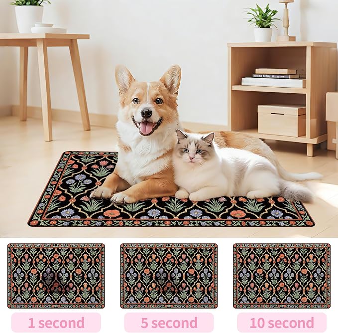 Pet Feeding Mat 24 x 16 Inch, Waterproof Non Slip Rubber Bowl Pad Mat - Image 5
