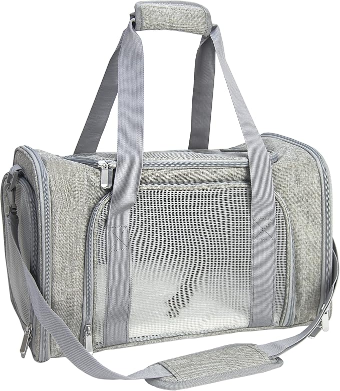 Soft Sided Carrier for Small Medium Cats Dogs, Removable Pad Collapsible Travel by NextFri