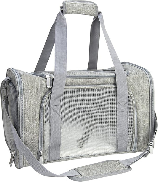 Soft Sided Carrier for Small Medium Cats Dogs, Removable Pad Collapsible Travel by NextFri