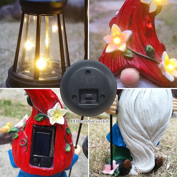 Solar Gnome Garden Statues Outdoor Décor - Image 5