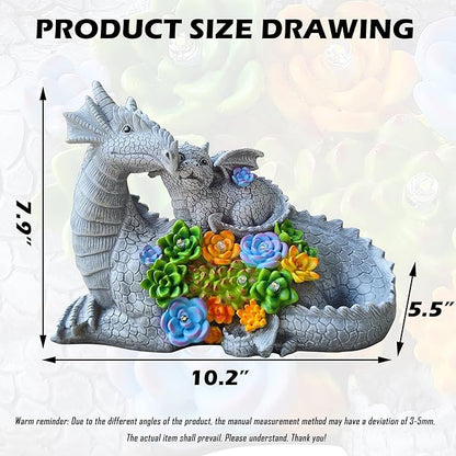 Dragon Solar Garden Statues Outdoor Decoration - Image 2