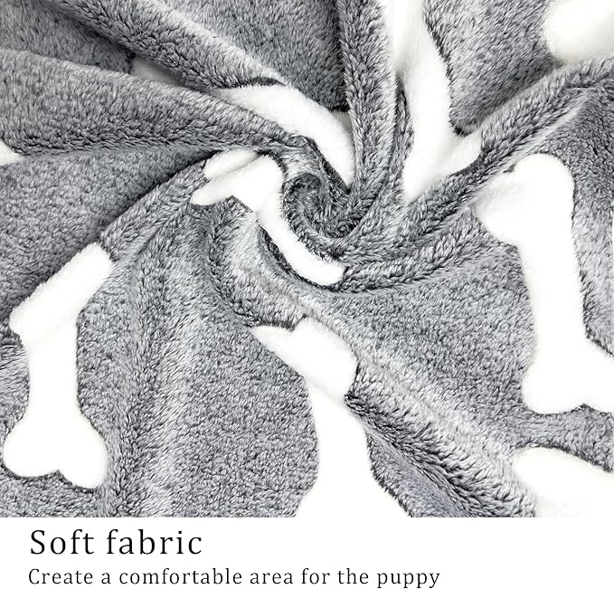 1 Pack 3 Blankets Super Soft Fluffy Premium Fleece Pet Blanket Flannel Paw - Image 6