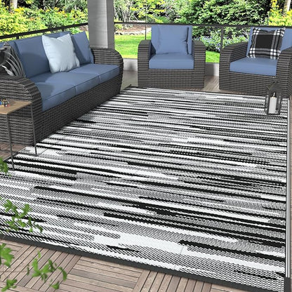GENIMO Outdoor Rug for Patio Clearance, Reversible Plastic Straw Rugs for RV by GENIMO
