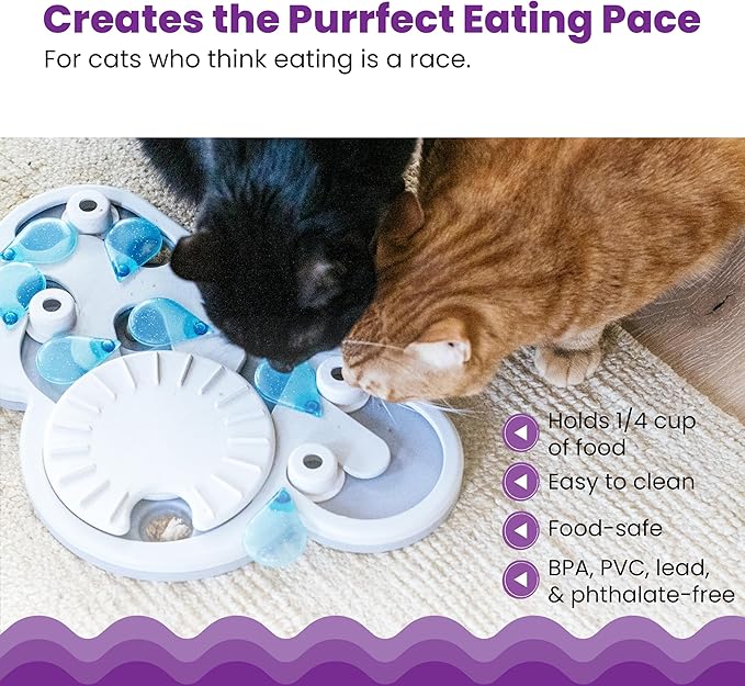 Catstages Nina Ottosson Rainy Day Puzzle & Play – Interactive Cat Puzzle Feeder - Image 4