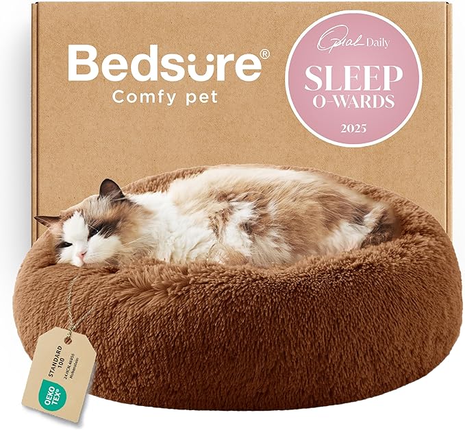 Bedsure Calming Cat Beds for Indoor Cats by BEDSURE