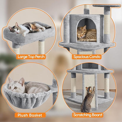 Yaheetech Cat Tree, 42in Cat Tower - Image 4