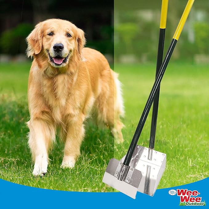 Four Paws Stainless Steel Long-Handled Dog Pooper Scooper Spade & Pan 2 Piece - Image 3