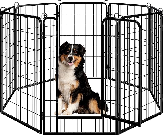 Yaheetech Dog Playpen Outdoor, 47 inch 8 Panels Dog Pen Indoor Heavy Duty Puppy by Yaheetech
