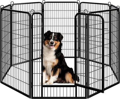 Yaheetech Dog Playpen Outdoor, 47 inch 8 Panels Dog Pen Indoor Heavy Duty Puppy by Yaheetech