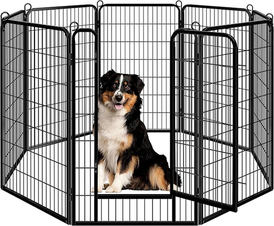 Yaheetech Dog Playpen Outdoor, 47 inch 8 Panels Dog Pen Indoor Heavy Duty Puppy by Yaheetech