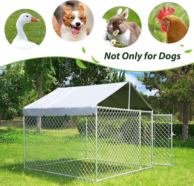 HITTITE Extra Large Outdoor Dog Kennel, Anti-Rust Dog Kennel Outside - Image 7