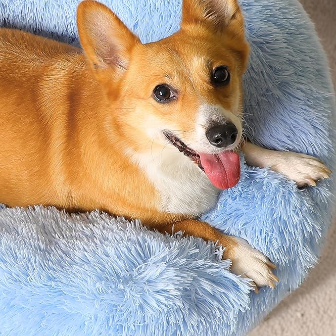 WESTERN HOME WH Calming Dog Bed & Cat Bed, Anti-Anxiety Donut Dog Cuddler Bed - Image 4
