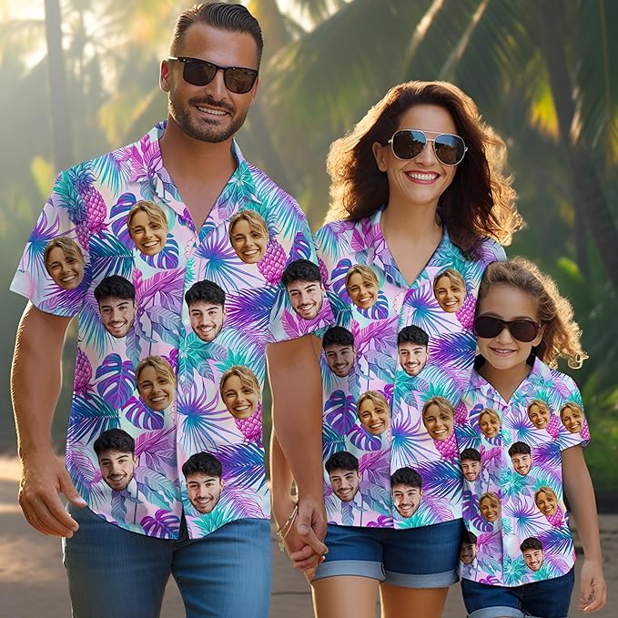 Custom Hawaiian Shirt with Face Photo Picture - Image 8