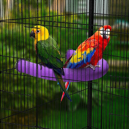 U Shape Parrot Perch Stand Toy Bird Platform Sand Paw Grinding Clean Stick - Image 3