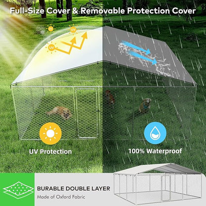 15'x15' Large Outdoor Dog Kennel, Heavy Duty Dog Enclosure - Image 5