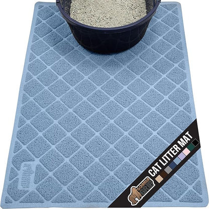 GORILLA GRIP Cat Litter Box Mat, Water Resistant, US Designed Kitty Litter by GorillaGrip