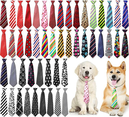 Reginary 50 Pcs Large Dog Neck Ties Bulk, Adjustable Pet Collar Grooming by Reginary
