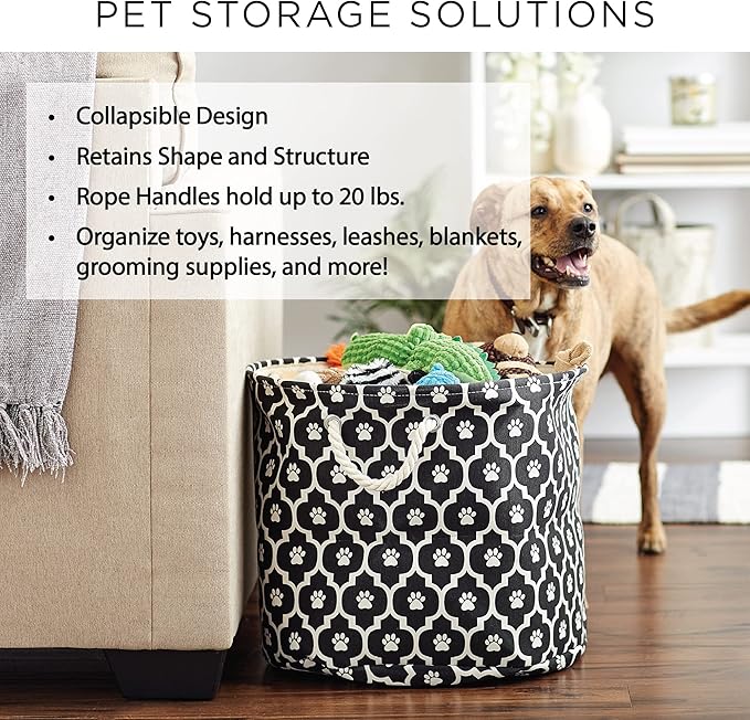Bone Dry Pet Storage Collection Collapsible Bin, Medium Round - Image 8