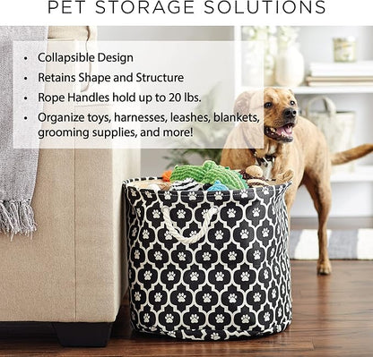 Bone Dry Pet Storage Collection Collapsible Bin, Medium Round - Image 8
