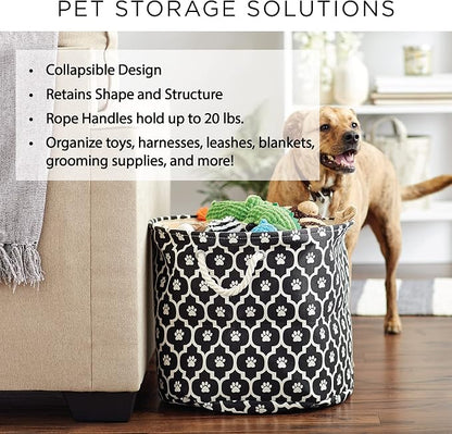 Bone Dry Pet Storage Collection Collapsible Bin, Small Round - Image 7