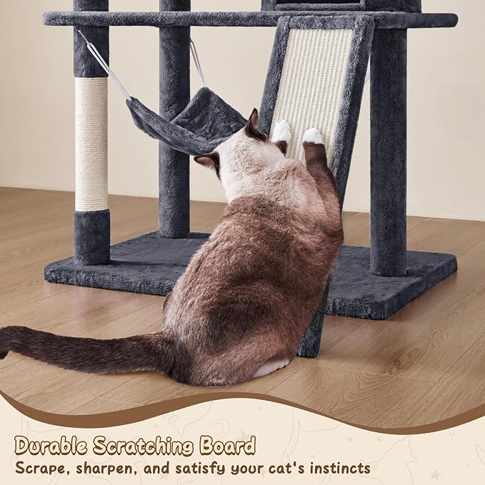 Yaheetech 63.5in Multi-Level Cat Tree Tower Condo - Image 6