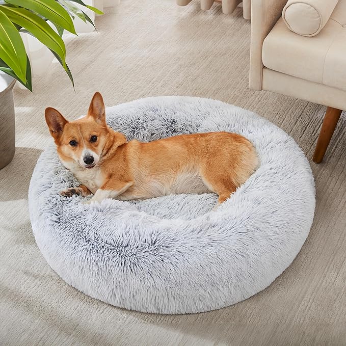 WESTERN HOME WH Calming Dog & Cat Bed, Anti-Anxiety Donut Cuddler Warming Cozy - Image 3