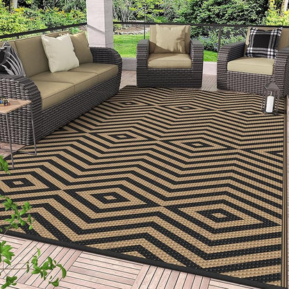 GENIMO Outdoor Rug for Patio Clearance, Lightweight Waterproof Modern RV by GENIMO