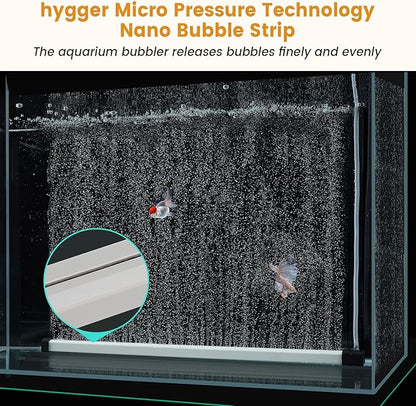 hygger Aquarium Bubble Strip, Nano Air Bubble Curtain Wall Aquarium Air Stone - Image 2