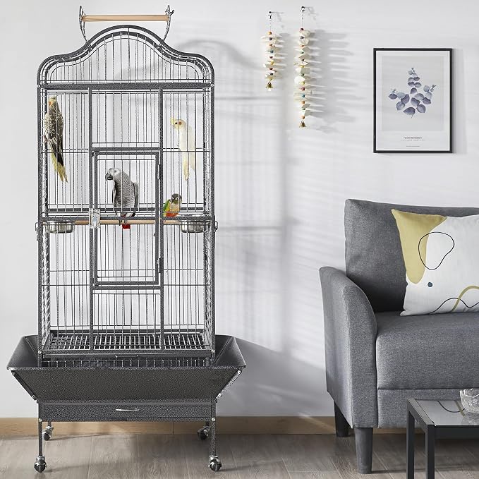 Yaheetech Extra Large Bird Cage 63'' Open Play Top Bird Cage - Image 9