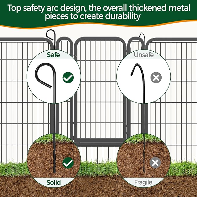 Yaheetech Dog Playpen Outdoor, 40 inch 12 Panels Dog Pen Indoor Heavy Duty - Image 8