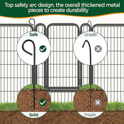 Yaheetech Dog Playpen Outdoor, 40 inch 12 Panels Dog Pen Indoor Heavy Duty - Image 8