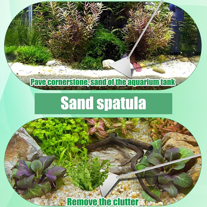 Aquarium Aquascape Tools Kit, 4 in 1 Anti-Rust Aquatic Plant Aquascaping Tool - Image 6