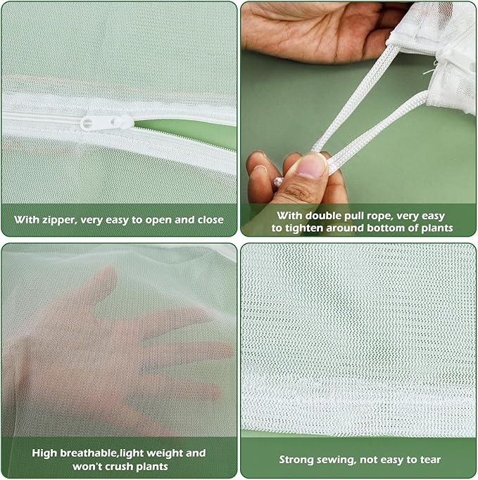 3Pcs Plant Covers from Insects, Bird Netting Barrier - Image 4
