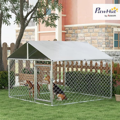 PawHut Outdoor Dog Kennel, Heavy Duty Dog Run Outdoor Fence - Image 2