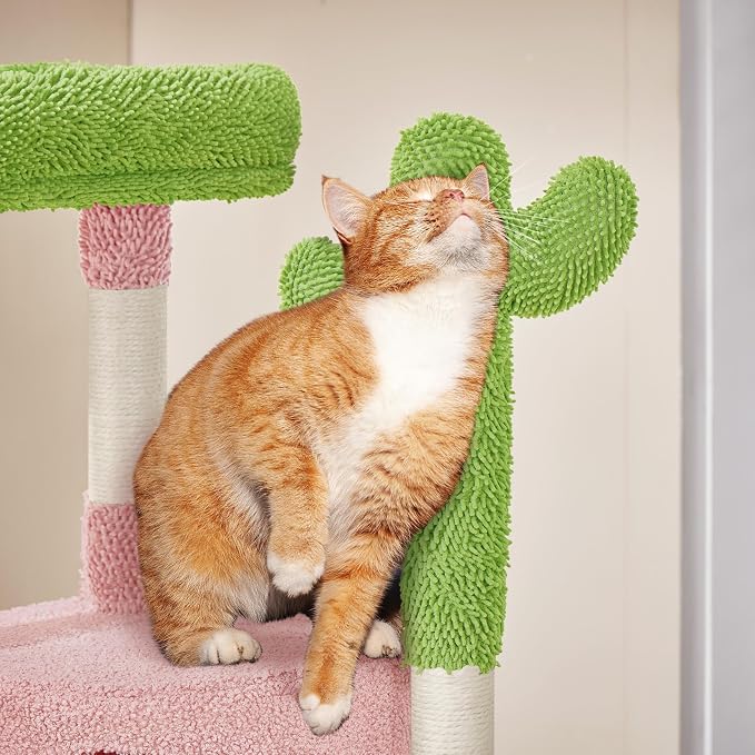 Yaheetech Cactus Cat Tree, 42in Cat Tower - Image 5