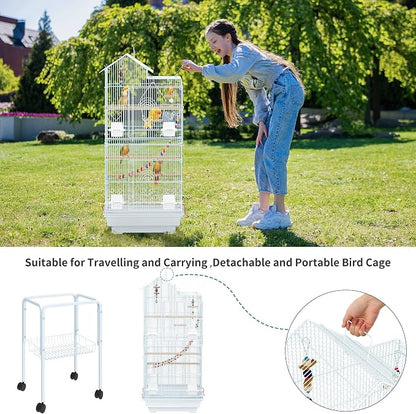 YITAHOME 62 inch Metal Bird Cage, Large Parakeet Cages - Image 3