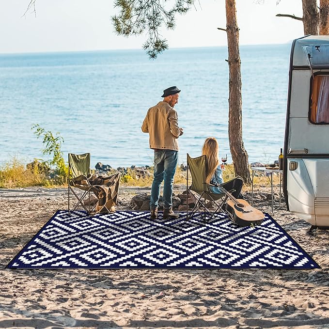 GENIMO Outdoor Rug for Patio Clearance, Reversible Plastic Camping Rugs - Image 7