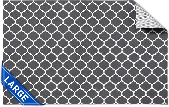 Cooyes Large Dog Food Mat 17.5"×36", Ultra-Absorbent Dog Bowl Mat by Cooyes
