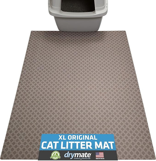 Drymate Cat Litter Box Mat, Litter Trapping Mat, Waterproof, Urine-Proof by Drymate