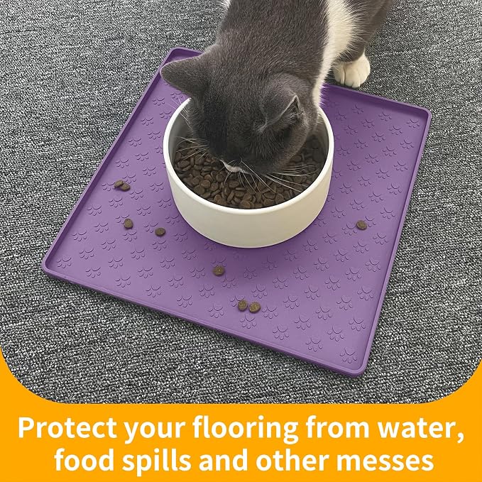 Ptlom Dog Food Mat Anti-Slip Bowl Mats - Image 5