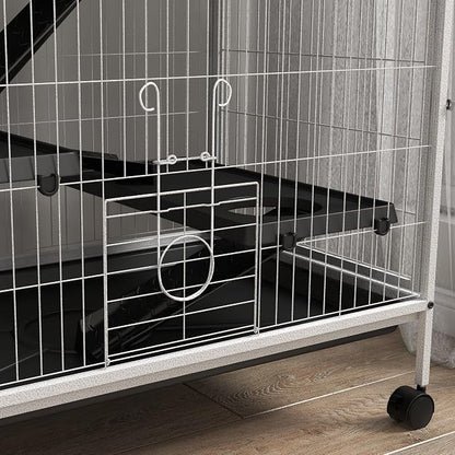 PawHut Metal Small Animal Cage, 5-Tiers Rolling Big Ferret Cage - Image 9