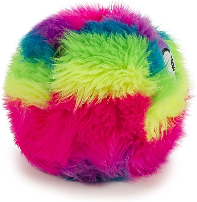 goDog Furballz Squeaky Plush Ball Dog Toy, Chew Guard Technology - Image 2