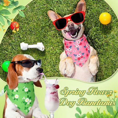 200 Pcs Spring Dog Bandanas Bulk Floral Dog Bandanas - Image 2