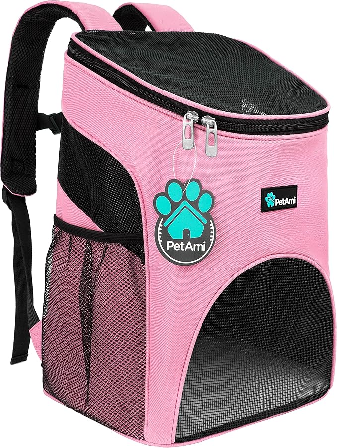 PetAmi Small Dogs and Cat Backpack Carrier, Airline Approved Pet Backpack by PetAmi