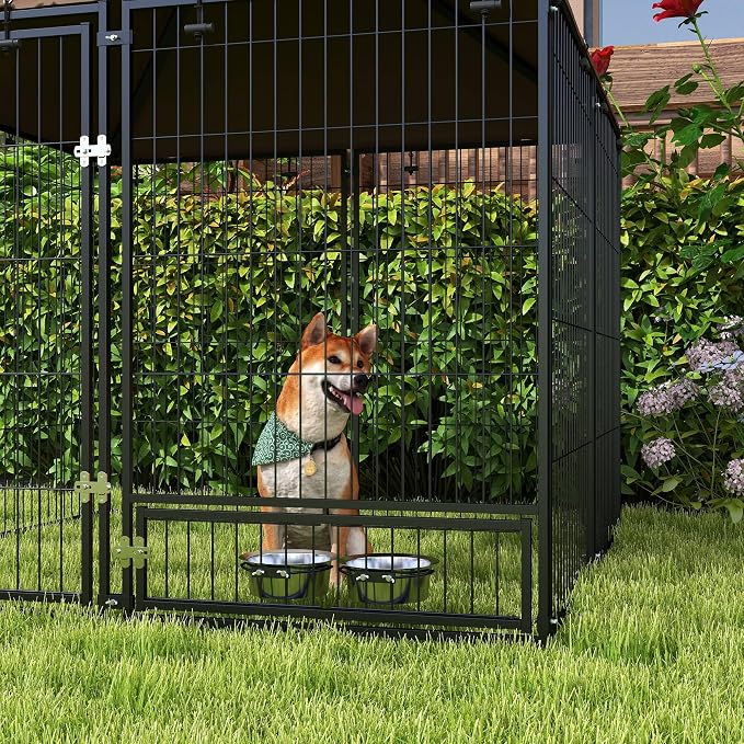 PawHut Outside Dog Kennel, 4.6' x 4.6' x 5' Puppy Play Pen - Image 9
