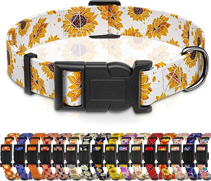 Dog Collar, Floral Boys Girls Puppy Collar by Seyezo