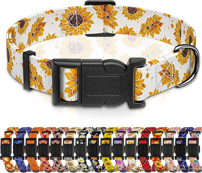 Dog Collar, Floral Boys Girls Puppy Collar by Seyezo